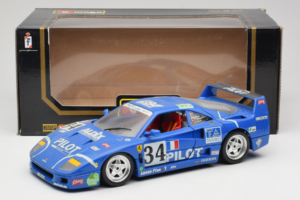 Ferrari F40 #34 M. Ferte / Thavenin / Palau Pilot Albastru 1987 Bburago 1:18 3032-B1 Metal - imaginea 8 din 8