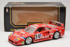 Ferrari F40 LM Pilot #34 Ferte / Thavenin / Palau 24 Hours of Le Mans 1995 Roșu Bburago 1:18 3032-P3 Metal - imaginea 8 din 8