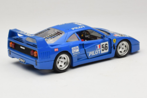 Ferrari F40 Pilot #56 Albastru Bburago 1:18 3332-BL1 Metal - imaginea 3 din 8