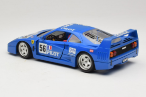 Ferrari F40 Pilot #56 Albastru Bburago 1:18 3332-BL1 Metal - imaginea 7 din 8
