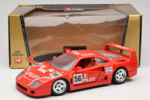 Ferrari F40 #56 Pilot Roșu 1987 Bburago 1:18 3332-P2 Metal - imaginea 8 din 8