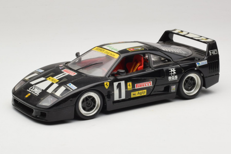 Ferrari F40 Pirelli Agip #1 Negru Bburago 1:18 3332-B1 Metal