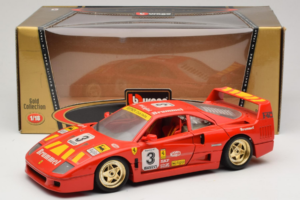 Ferrari F40 #3 Pirelli Roșu 1987 Bburago 1:18 3332-P4 Metal - imaginea 8 din 8