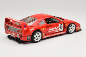 Ferrari F40 #40 T. Ohta / A. Reid Taisan Roșu 1987 Bburago 1:18 3022-T1 Metal - imaginea 3 din 8