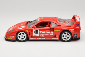 Ferrari F40 #40 T. Ohta / A. Reid Taisan Roșu 1987 Bburago 1:18 3022-T1 Metal - imaginea 4 din 8