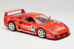 Ferrari F40 #40 T. Ohta / A. Reid Taisan Roșu 1987 Bburago 1:18 3022-T1 Metal - imaginea 6 din 8