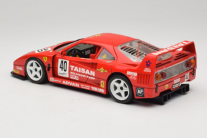 Ferrari F40 #40 T. Ohta / A. Reid Taisan Roșu 1987 Bburago 1:18 3022-T1 Metal - imaginea 7 din 8