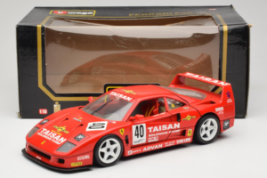 Ferrari F40 #40 T. Ohta / A. Reid Taisan Roșu 1987 Bburago 1:18 3022-T1 Metal - imaginea 8 din 8