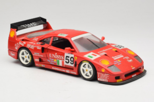 Ferrari F40 LM Unisys #59 Ota / P. Nappi / R. Donovan 24 Hours of Le Mans 1996 Bburago 1:18 3032-U1 Metal - imaginea 6 din 8