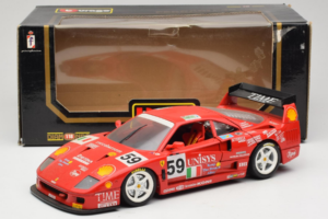 Ferrari F40 LM Unisys #59 Ota / P. Nappi / R. Donovan 24 Hours of Le Mans 1996 Bburago 1:18 3032-U1 Metal - imaginea 8 din 8