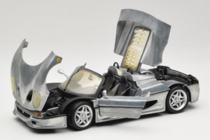 Ferrari F50 Cabriolet Chrome Silver Ediție Limitată Hot Wheels 1:18 25741 Metal - imaginea 2 din 8