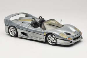 Ferrari F50 Cabriolet Chrome Silver Ediție Limitată Hot Wheels 1:18 25741 Metal - imaginea 6 din 8