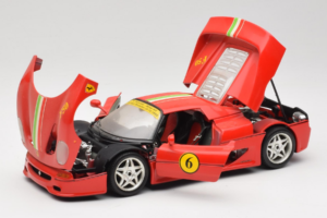 Ferrari F50 Coupe #6 Roșu cu Drapel Italian Bburago 1:18 3382-P1 Metal - imaginea 2 din 8
