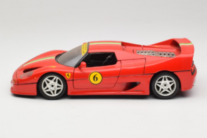 Ferrari F50 Coupe #6 Roșu cu Drapel Italian Bburago 1:18 3382-P1 Metal - imaginea 4 din 8