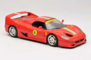 Ferrari F50 Coupe #6 Roșu cu Drapel Italian Bburago 1:18 3382-P1 Metal - imaginea 6 din 8