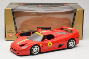 Ferrari F50 Coupe #6 Roșu cu Drapel Italian Bburago 1:18 3382-P1 Metal - imaginea 8 din 8