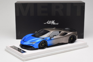 Ferrari SF90 Novitec Blue Grey Metallic IVY 1:18 REMC029 Rășină - imaginea 7 din 7