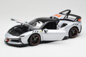 Ferrari SF90 XX Stradale Arctic White Bburago 1:18 18-16020W Metal - imaginea 2 din 8