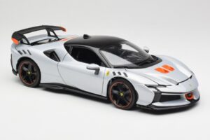 Ferrari SF90 XX Stradale Arctic White Bburago 1:18 18-16020W Metal - imaginea 6 din 8