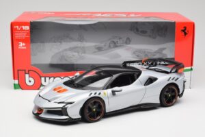 Ferrari SF90 XX Stradale Arctic White Bburago 1:18 18-16020W Metal - imaginea 8 din 8