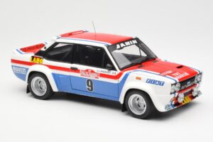Fiat 131 Abarth Fiat France #9 J-C. Andruet / C. Delferrier Winner Rally Sanremo 1977 Kyosho 1:18 08375A Metal - imaginea 6 din 8