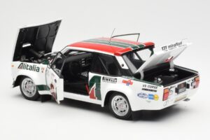 Fiat 131 Abarth #3 M. Alen / I. Kivimaki Winner Rally 1000 Lakes 1980 Kyosho 1:18 08376H Metal - imaginea 5 din 8