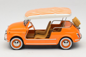 Fiat 500 Jolly Portocaliu Norev 1:18 187791 Metal - imaginea 3 din 6