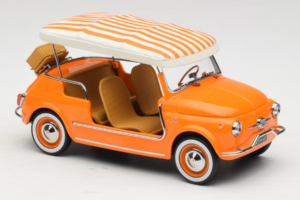 Fiat 500 Jolly Portocaliu Norev 1:18 187791 Metal - imaginea 4 din 6
