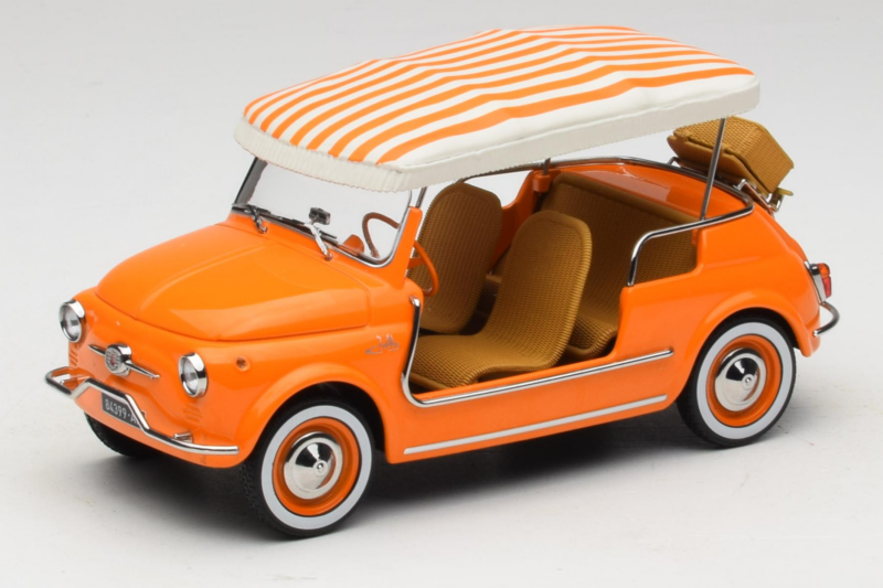 Fiat 500 Jolly Portocaliu Norev 1:18 187791 Metal