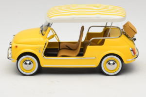 Fiat 500 Jolly Galben Norev 1:18 187790 Metal - imaginea 3 din 6