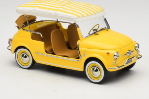 Fiat 500 Jolly Galben Norev 1:18 187790 Metal - imaginea 4 din 6