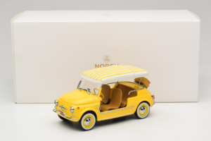 Fiat 500 Jolly Galben Norev 1:18 187790 Metal - imaginea 6 din 6