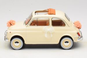 Fiat 500 L Fildeș Wedding Gift Norev 1:18 187780 Metal - imaginea 3 din 6
