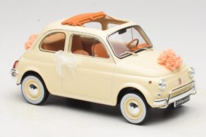 Fiat 500 L Fildeș Wedding Gift Norev 1:18 187780 Metal - imaginea 4 din 6
