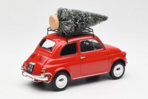 Fiat 500 L Roșu Christmas Norev 1:18 187779 Metal - imaginea 2 din 6