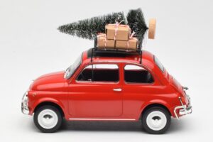 Fiat 500 L Roșu Christmas Norev 1:18 187779 Metal - imaginea 3 din 6