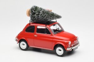 Fiat 500 L Roșu Christmas Norev 1:18 187779 Metal - imaginea 4 din 6
