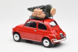 Fiat 500 L Roșu Christmas Norev 1:18 187779 Metal - imaginea 5 din 6