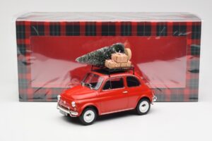 Fiat 500 L Roșu Christmas Norev 1:18 187779 Metal - imaginea 6 din 6