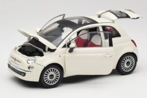 Fiat 500 Alb Mondo Motors 1:18 500291 Metal - imaginea 2 din 8