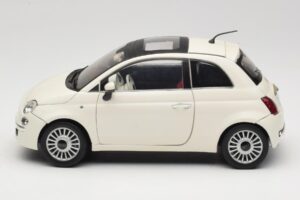 Fiat 500 Alb Mondo Motors 1:18 500291 Metal - imaginea 4 din 8