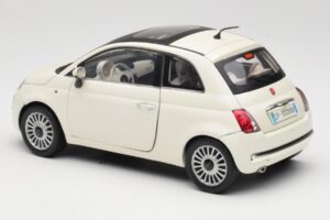 Fiat 500 Alb Mondo Motors 1:18 500291 Metal - imaginea 7 din 8