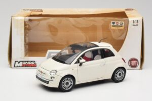 Fiat 500 Alb Mondo Motors 1:18 500291 Metal - imaginea 8 din 8