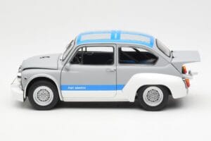 Fiat Abarth 1000 TCR Gri Mat Dungi Albastre AUTOart 1:18 72642 Metal - imaginea 4 din 8