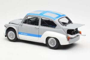 Fiat Abarth 1000 TCR Gri Mat Dungi Albastre AUTOart 1:18 72642 Metal - imaginea 7 din 8