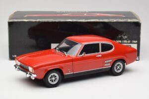 Ford Capri Mk1 1700 GT Roșu Minichamps 1:18 180089001 Metal - imaginea 8 din 8