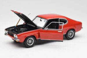 Ford Capri Mk1 2600 RS Roșu Negru Minichamps 1:18 180089071 Metal - imaginea 2 din 8