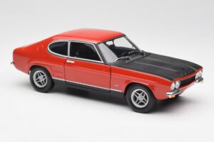 Ford Capri Mk1 2600 RS Roșu Negru Minichamps 1:18 180089071 Metal - imaginea 6 din 8