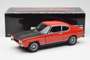 Ford Capri Mk1 2600 RS Roșu Negru Minichamps 1:18 180089071 Metal - imaginea 8 din 8