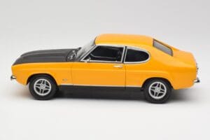 Ford Capri 2600 RS Signal Galben Cu Negru Minichamps 1:18 180089070 Metal - imaginea 4 din 8